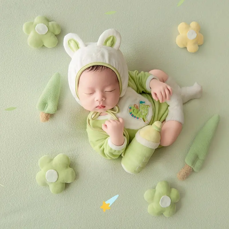 Spring Green Horse Theme Set - Newborn Photography Props - Image 2